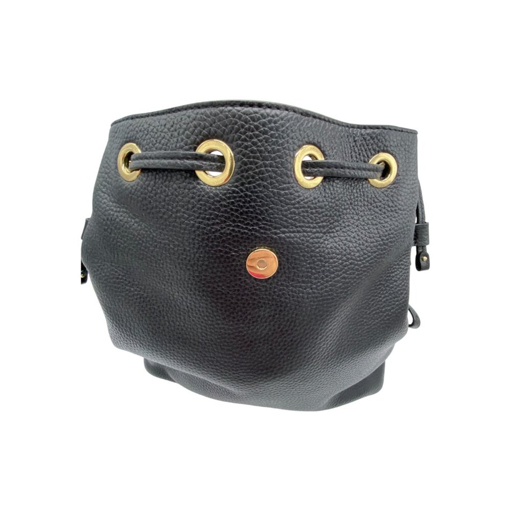 Michael Kors Bedford Black Drawstring Backpack with Gold Hardware - Picture 7 of 12